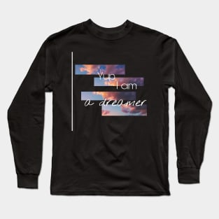 Dreamer aesthetics minimalism sky clouds personalized gift idea Long Sleeve T-Shirt